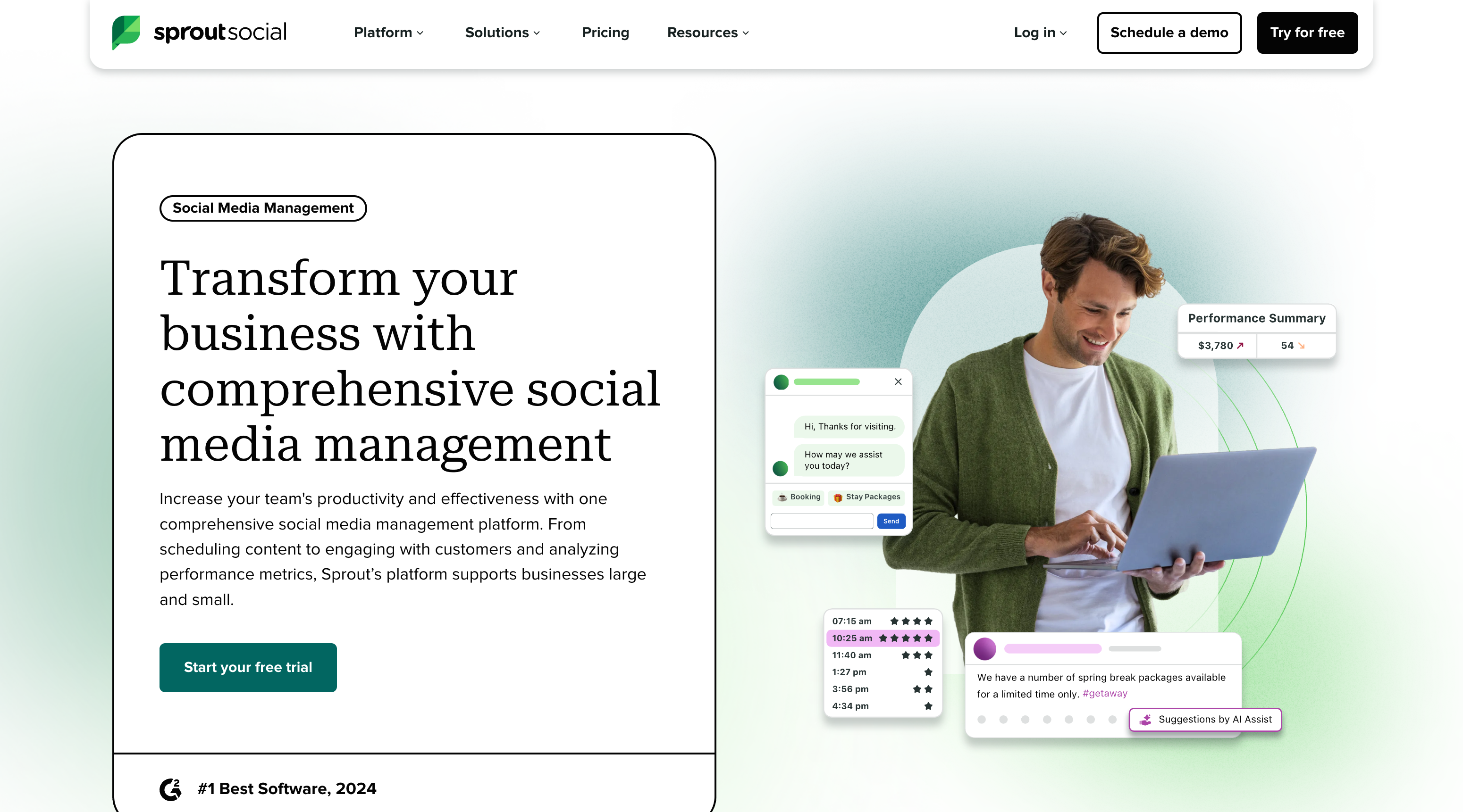 Sprout Social social media management website